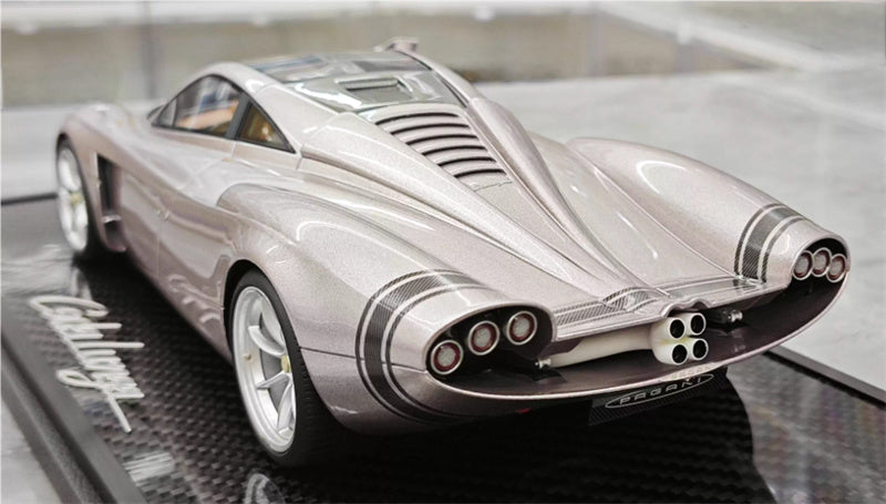 BBR MODELS PAGANI HUAYRA CODALUNGA IRIDESCENT BRONZO AYMARA Carbon fiber base Limited Edition 214PCS ONLY Leather base 1:18 Car Pre-built Model view5