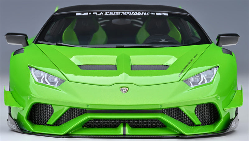 AUTOART Lamborghini HURACAN GT supercar Green LBWK AirREX AK-produce LB PERFORMANCE LB-WORKS 1:18 Car Pre-built Model view8