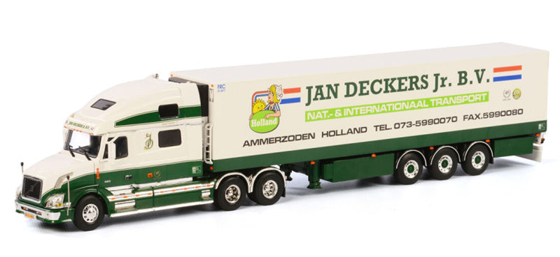 WSI VOLVO VN 780 6X4 REEFER TRAILER - 3 AXLE Jan Deckers 1:50 Truck Pre-built Model