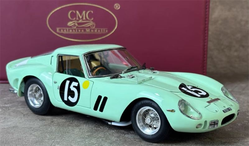 CMC Ferrari 250 GTO Winner 1962 #3505 (RHD) Moss Team Ireland #15 Avocado green Limited Edition 1:18 Car Pre-a Model