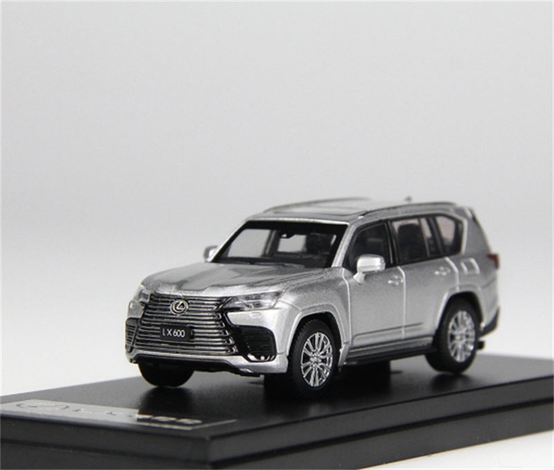 LCD-MODELS Lexus LX600 SUV Titanium Silver 1:64 car Pre-built Model view1