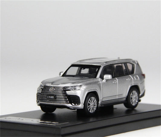 LCD-MODELS Lexus LX600 SUV Titanium Silver 1:64 car Pre-built Model view1