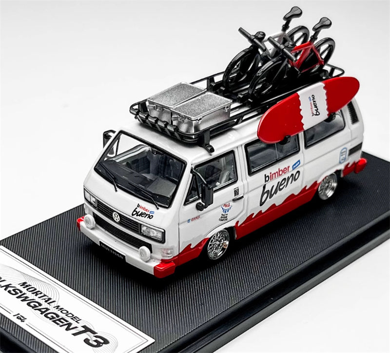 Mortal VW T3 Magway van BBS Bueno Color with accessories 1:64 Car Pre-built Model view5