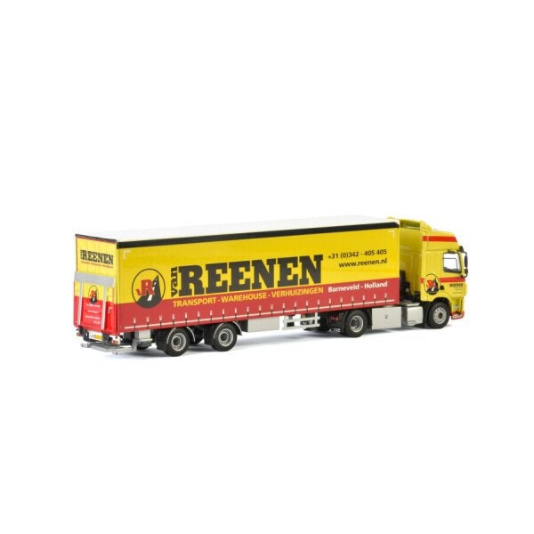 1:50 DAF VAN REENEN CAB 4X2 CURTAIN SIDE TAUTLINER TRAILER 2 AXLE WSI   DIECAST Model