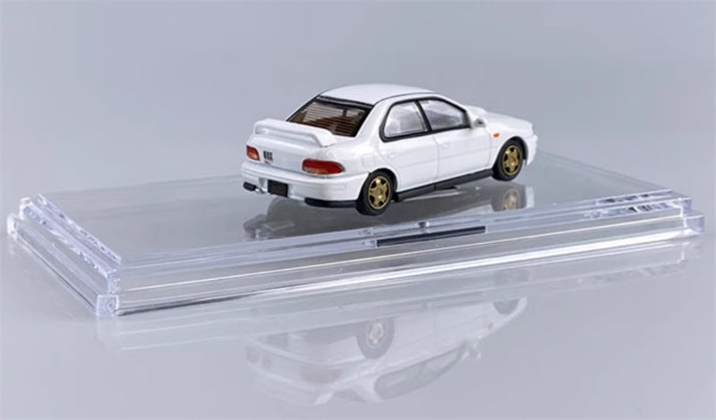 BM Creations SUBARU 1994 Impreza WRX STi LEFT HAND DRIVE White 1:64 Car Pre-built Model