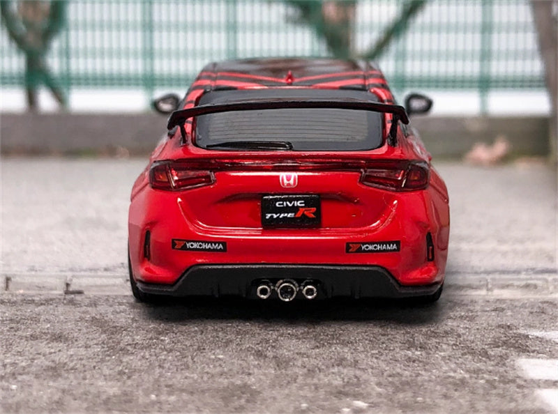Hobby JAPAN Honda CIVIC TYPE R (FL5) ADVAN Red Black 1:64 Car Pre-built Model view8