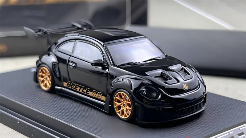 1:64 Porsche 911 992 GT3 Black Gold Wheel Beetle RS TimeMicro x PSC DESIGN Limited Edition DIECAST Civil Car Model