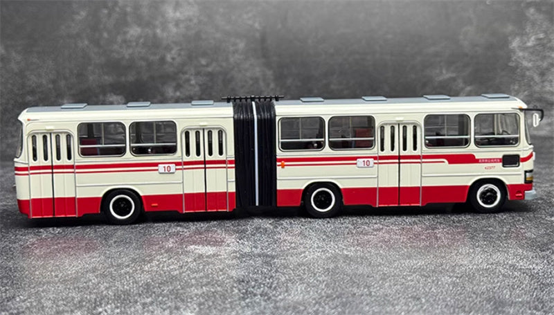Beijing Public Transport Jinghua BK663 10 Route Articulated Bus 1:64 Bus Pre-built Model view6