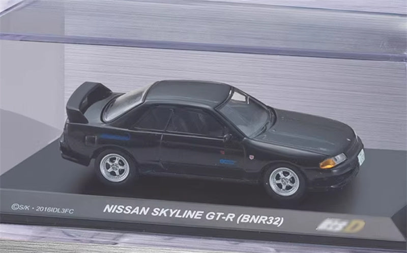 KYOSHO NISSAN SKYLINE GT-R BNR32 Black 1:64 Car Pre-built Airliner Model Display view4