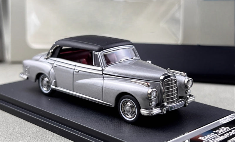 SEEKER Mercedes Benz 300D Adenauer W189 1959 convertible Soft top iron gray 1:64 Car Pre-built Model view7