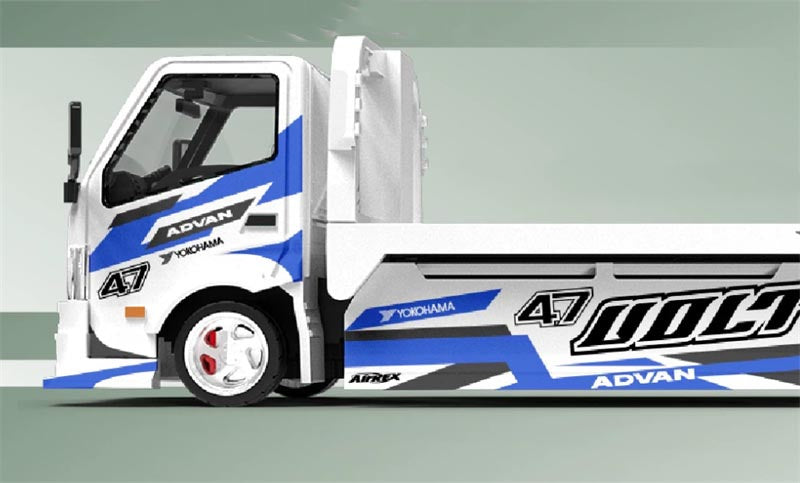 1:64 Hino H300 ADVAN Volt White Blue SUPCAR DIECAST Model