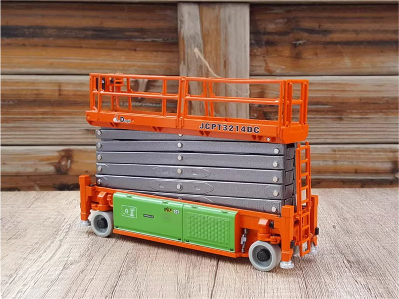 Dingli Self propelled scissor type aerial work platm red 1:35 Truck Pre-built Model