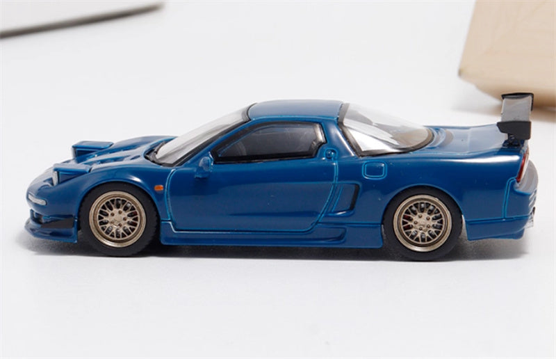 Fuji Honda NSX first generation NA1 standing lamp version navy blue copper wheel 1:64 Car Pre-built Model view3