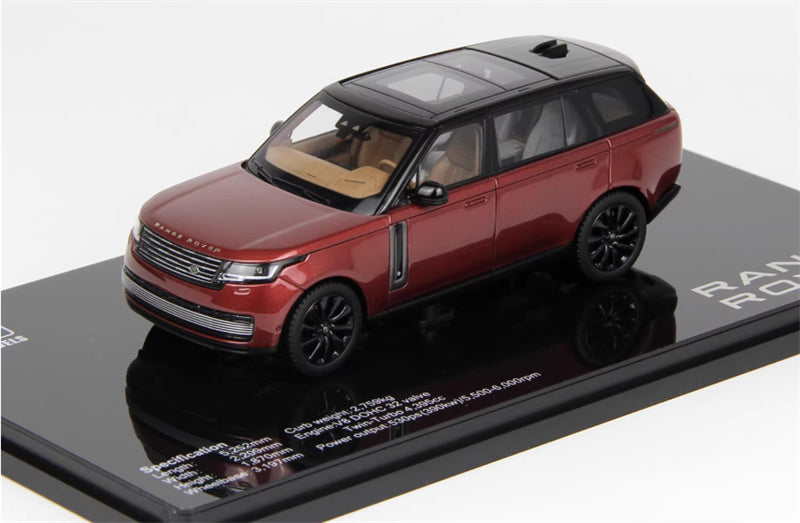 1:43 Land Rover Range Rover Honor Genesis 2022 Red - Black Top  LCD MODELS Extended Edition DIECAST Car Model