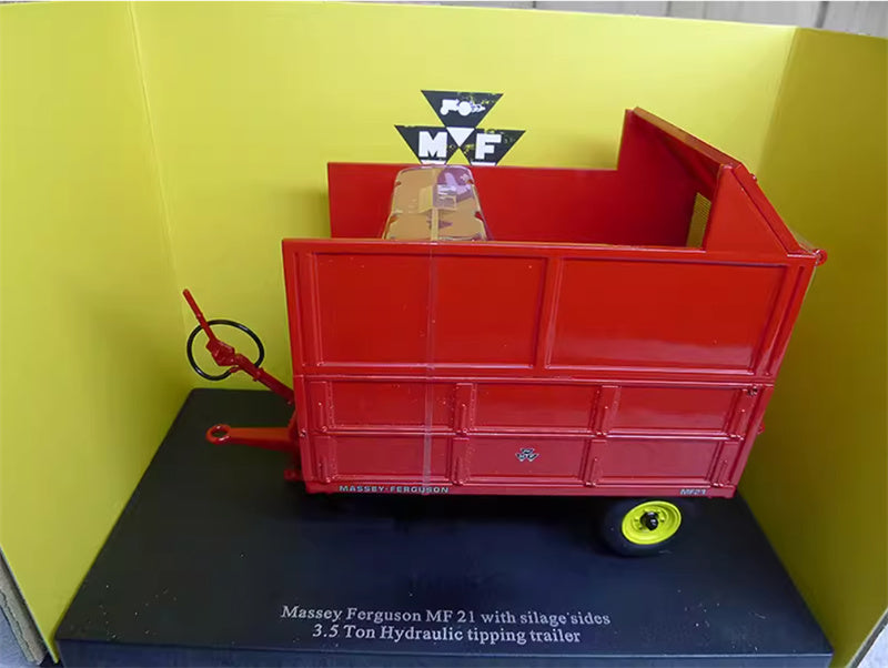 Universal Hobbies Massey Ferguson MF21 with silage sides 3.5 Ton Hydraulic tipping trailer red 1:32 Truck Accessories Pre-built Model