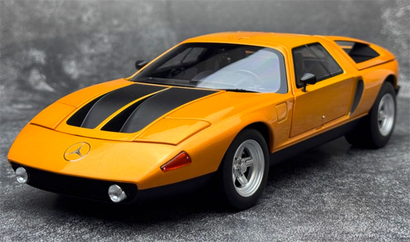 NOREV Mercedes Benz C111 Gull Wing Door Concept Car orange 1:18 Car Pre-built Model view1
