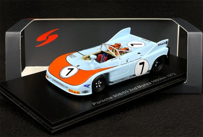 spark Porsche 908/03 2nd Monza 1000km 1972 #7 gulf 1:43 Car Pre-built Model view7