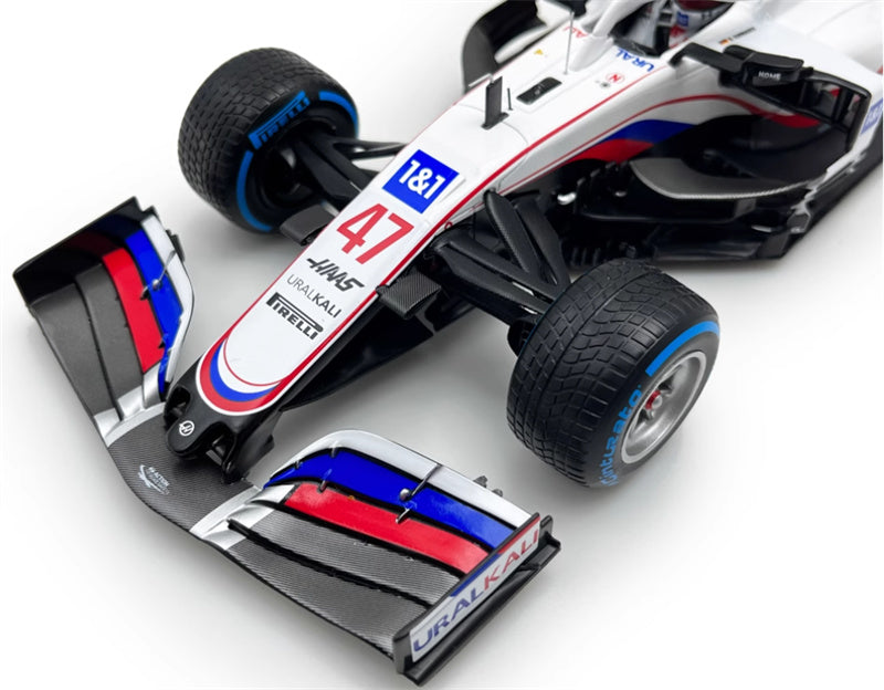 MINICHAMPS Haas VF-21 Schumacher Belgian GP 2021 #47 Limited Edition 504PCS ONLY Uralkali Cinturato Pirelli 1&1 1:18 Car Pre-built Model view8