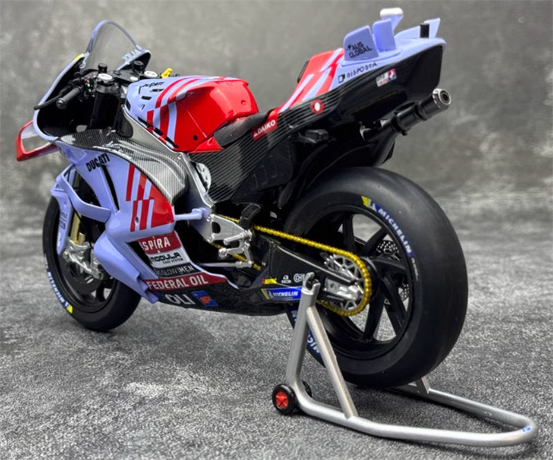 Kiloworks MOTOGP Ducati Gresini Racing Team GP23 Alex 73 # Pony blue 1:12 motorcycle Pre-built Model