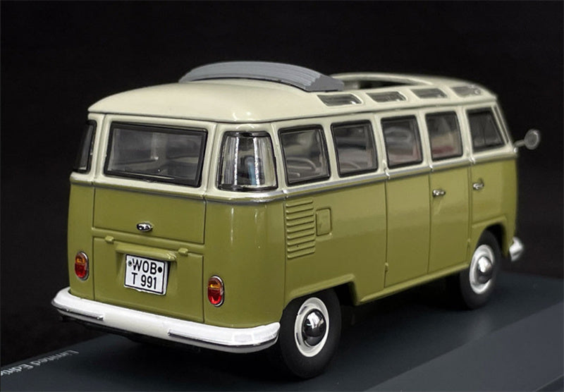 SCHUCO Volkswagen VW T1b Samba green/grey LTD 750PCS 1:43 Car Pre-built Model view2