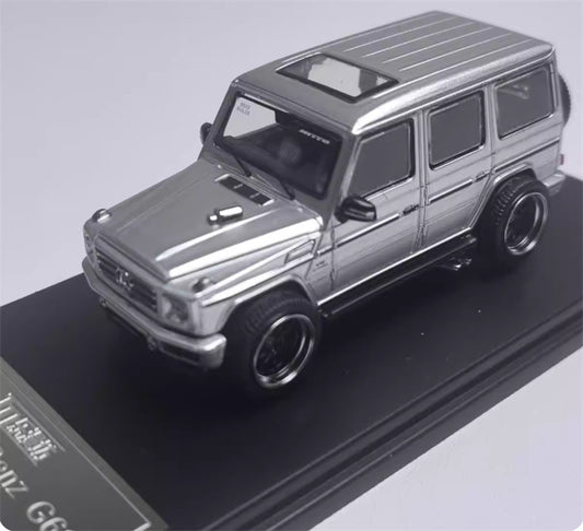 LeManFang Mercedes Benz G63 spare tire modification Limited Edition 499PCS ONLY silver 1:64 Truck Pre-built Model view1