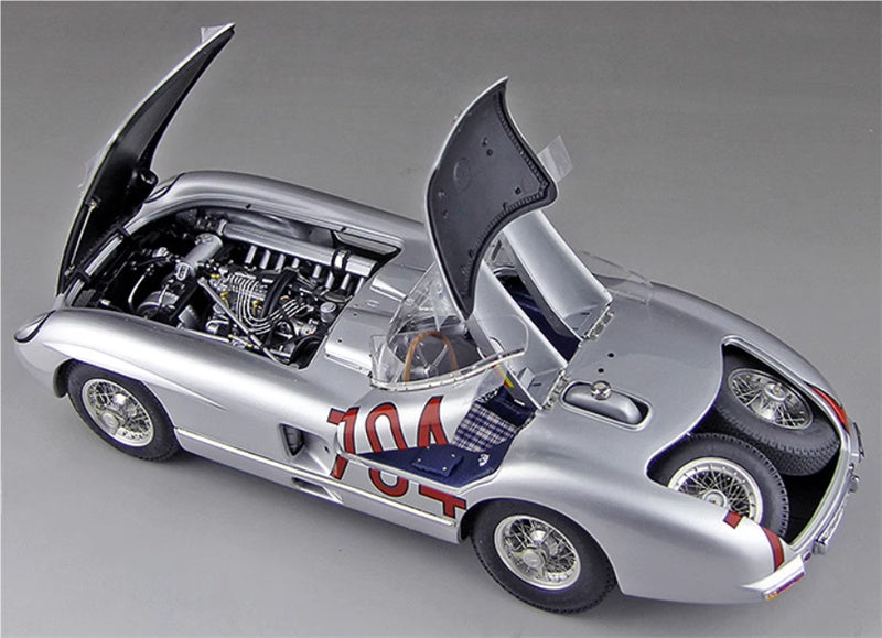 CMC Mercedes Benz 300 SLR Mille Miglia 1955 Herrmann #704 Limited Edition 2000PCS ONLY silver 1:18 Car Pre-built Model view8