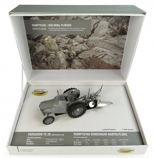 Universal Hobbies FERGUSON TE 20 With Sirocco Cab Rumptstad Eenschaar - Kantelploeg Limited Edition 1000PCS ONLY 1:32 Truck Pre-built Model