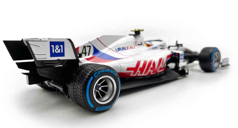 MINICHAMPS Haas VF-21 Schumacher Belgian GP 2021 #47 Limited Edition 504PCS ONLY Uralkali Cinturato Pirelli 1&1 1:18 Car Pre-built Model view7