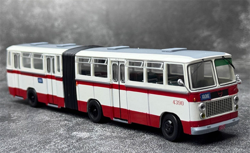 Beijing Public Transport Jinghua BK662 406 Road Articulated bus Blue Road Sign 1:64 Bus Pre-built Model view4
