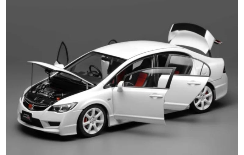 1:18 Honda Civic Type R FD2 Late Version MotorHelix Limited Edition 599PCS ONLY Premium White Pearl Diecast Model view4