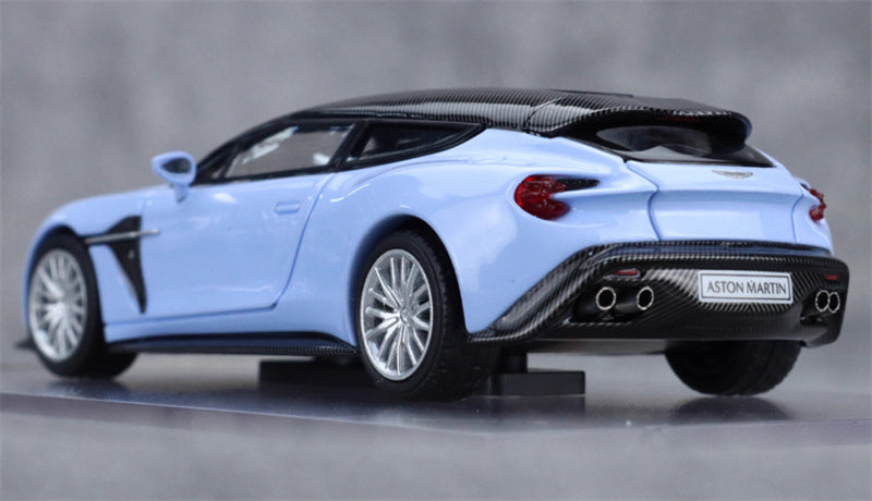 KING MODEL Aston Martin Vanquish Zagato Shooting Brake 2018 Blue Limited Edition 999PCS ONLY 1:64 Car Pre-built Model view3