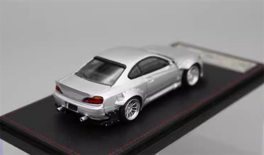 SW Nissan Slivia S15 Rocket Bunny Silver Limited Edition 299PCS ONLY 1:64 car Pre-built Model view2