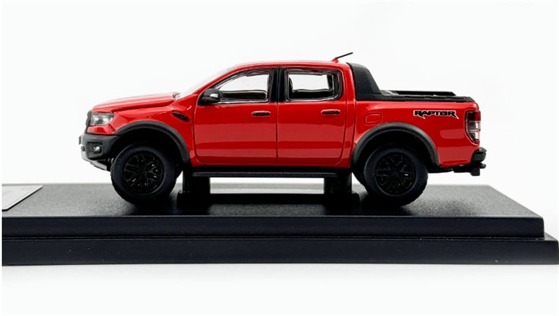 MK Miniatures Ford Ranger Raptor Pickup Red 1:64 Truck Pre-built Model view3