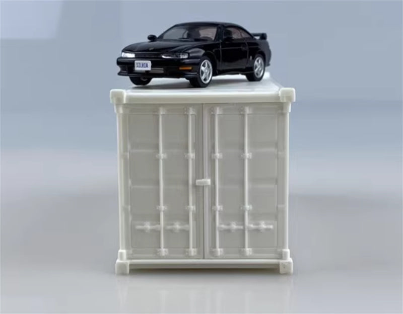 CATERPILLAR NISSAN SILVIA S14 black left-hand drive 1:64 Car Pre-built Model