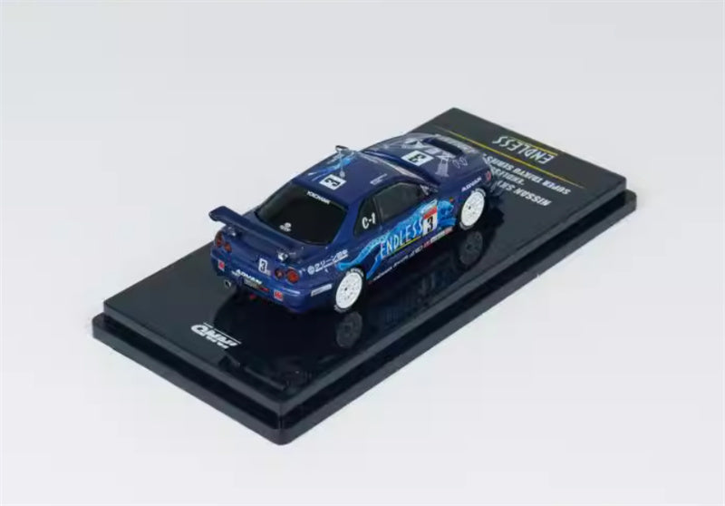 INNO64 2002 Nissan Skyline GT-R R34 #3 Blue 1:64 car Pre-built Model view7