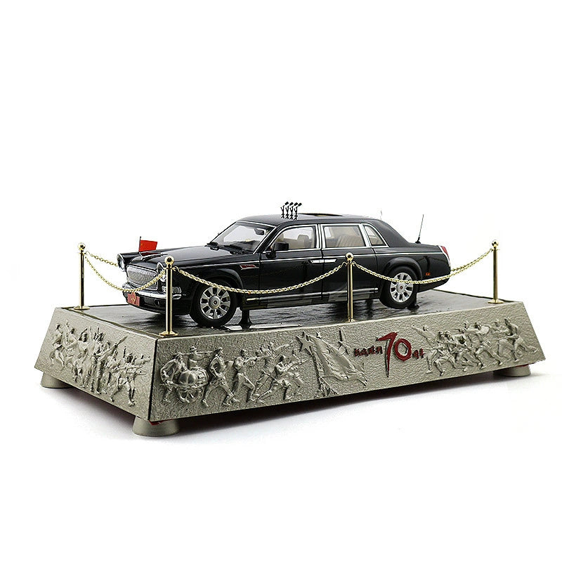 Century Dragon 70th Anniversary Hongqi Review Car 2015 Review Soldier Platform Edition 1:18 DIECAST CAR