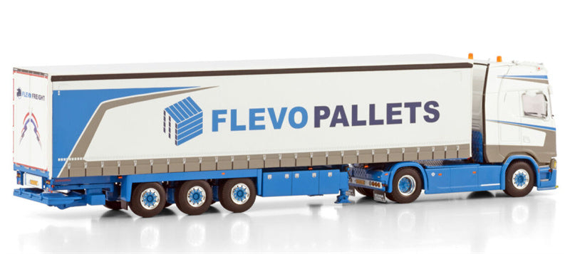 WSI SCANIA S CS20H 4X2 CURTAINSIDE Flevopallets 1:50 Model