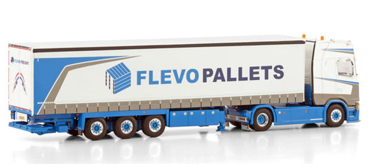 WSI SCANIA S CS20H 4X2 CURTAINSIDE Flevopallets 1:50 Model