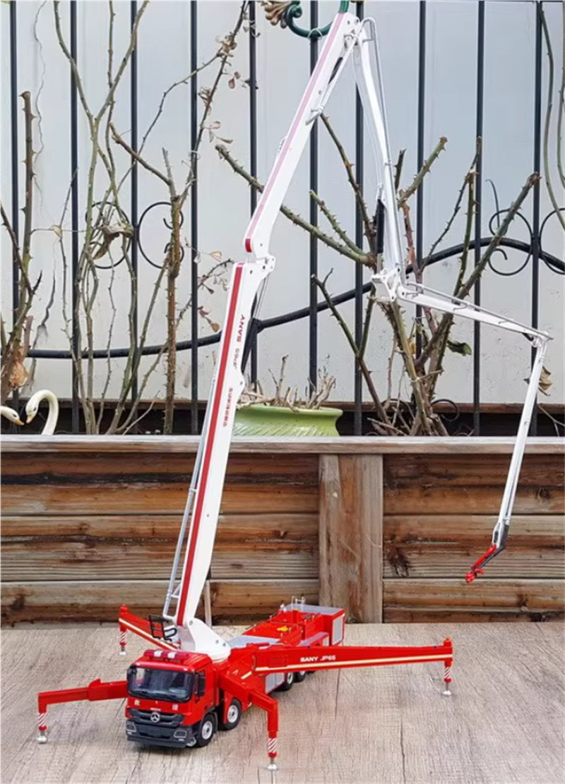 SANY JP65 65M large-span lifting jet fire truck Limited Edition 1:50 Truck Pre-built Model