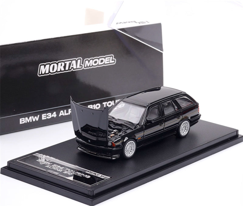 Mortal BMW E34 ALPINA B10 TOURING 5 Series wagon black Gold Strip Limited Edition 999PCS ONLY 1:64 Car Pre-built Model view8