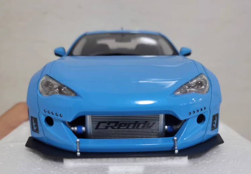 AUTOART Toyota 86 Rocket Bunny Blue Modified Edition 1:18 Car Pre-built Model view5
