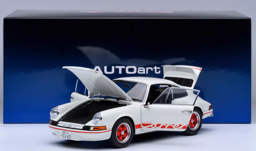 AUTOART Porsche 911 CARRERA 2.7 RS White 1:18 Car Pre-built Model view4