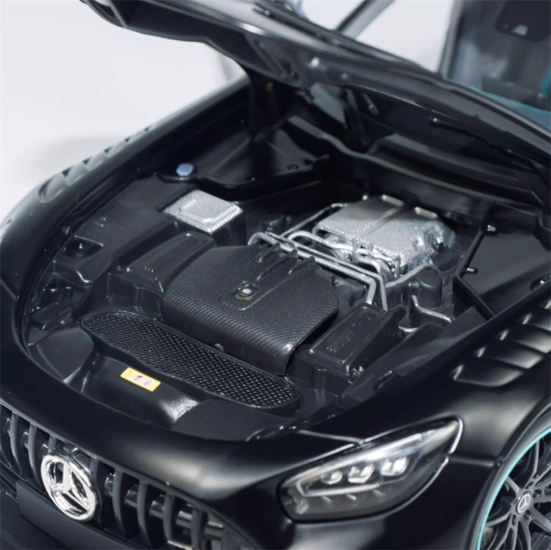 MINICHAMPS Mercedes AMG GT Black Series 2021 Starry Black Coating Limited Edition 400PCS ONLY 1:18 Car Pre-built Model view10
