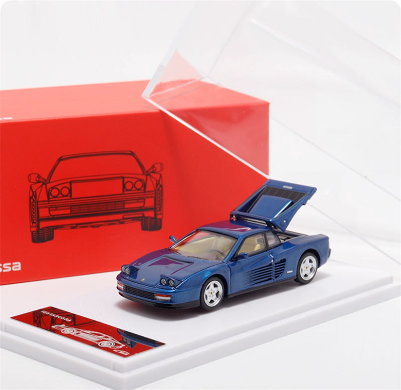 XF MODEL Ferrari Testarossa F110 supercar Blue 1:64 Car Pre-built Model view10