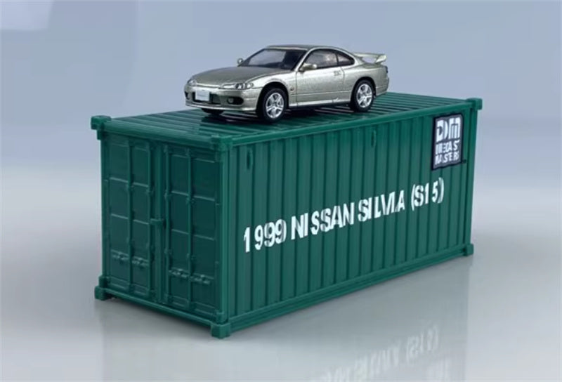 CATERPILLAR NISSAN SILVIA S15 silver left-hand drive 1:64 Car Pre-built Model