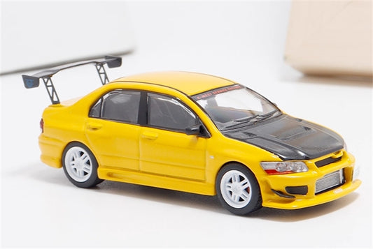 FAST & SPEED Mitsubishi Lancer Evolution VII MK7 Yellow Limited Edition 999PCS ONLY 1:64 car Pre-built Model view1