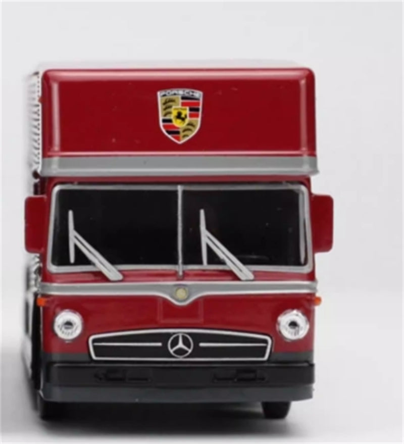 Schuco Mercedes Benz O317 Race Car Transporter Porsche MOTORSPORT Red 1968 1:64 Truck Pre-built ModelSchuco Mercedes Benz O317 Race Car Transporter Porsche MOTORSPORT Red 1968 1:64 Truck Pre-built Model