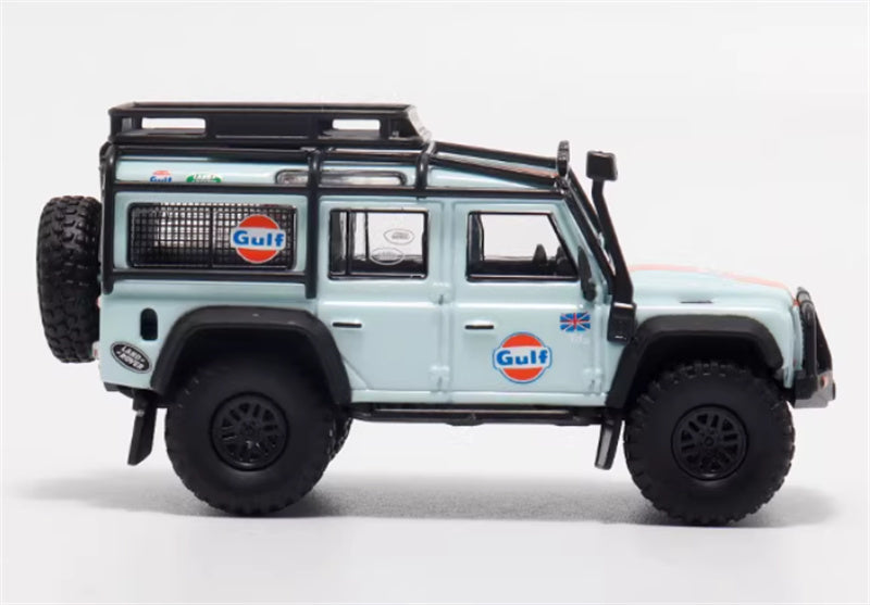 Master & Decode Land Rover Defender 110 4X4 modified GULF clean version 1:64 Car Pre-built Airliner Model Display view3