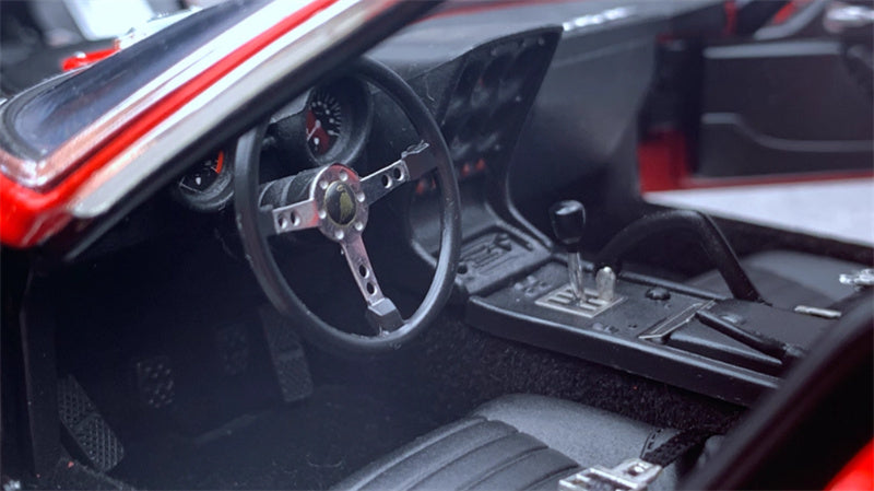 Kyosho Lamborghini Miura SV Red Golden Wheel 1:18 Car Pre-built Model view2