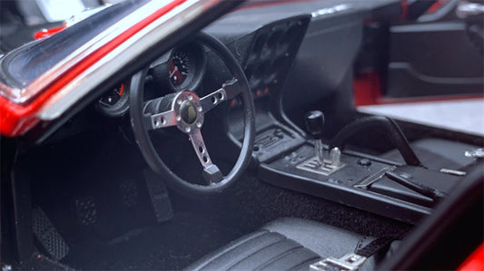 Kyosho Lamborghini Miura SV Red Golden Wheel 1:18 Car Pre-built Model view2